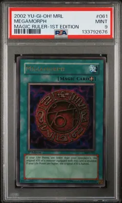 Yugioh Megamorph MRL-061 PSA 9 - 2002 1st Edition - Image 1