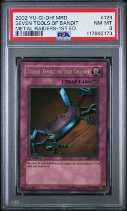 2002 Yu-Gi-Oh! Seven Tools/Bandit Metal Raiders MRD 1st Edition Ultra Rare PSA 8 - Image 1