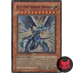 Yugioh Blue-Eyes Shining Dragon MOV-EN001 Super Rare Limited Edition MP - Image 1