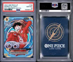 2024 Monkey D. Luffy OP07-109 SR Promo One Piece Day 24 Japanese PSA 10 Gem Mint - Image 3