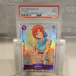 2025 ONE PIECE PROMOS ILLUSTRATION BOX VOL.1 #062 O-NAMI PSA 9 - Image 1