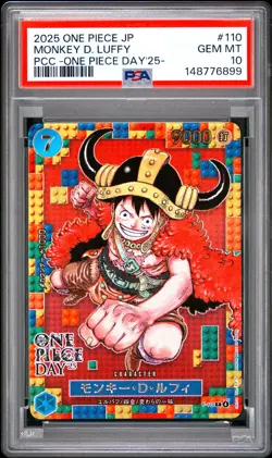 Monkey D. Luffy PSA10 2025 One Piece Japanese One Piece Day'25- #110 - Image 1