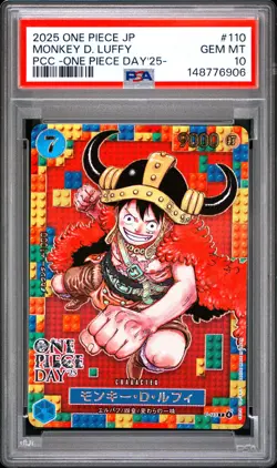 Monkey D. Luffy PSA10 2025 One Piece Japanese One Piece Day'25- #110 - Image 1