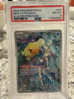Pokemon TCG 2025 Misty's Psyduck Sv10: Destined Rivals Card 193/182 PSA 8 - Image 1