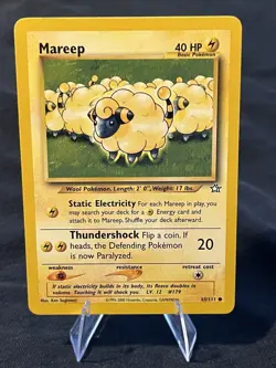 Mareep Neo Genesis Unlimited Edition 65/111 Regular Card LP Pokemon TCG - Image 1