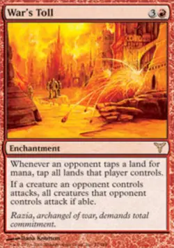 MTG magic cards 1x War's Toll Dissension Light Play, English - Image 1