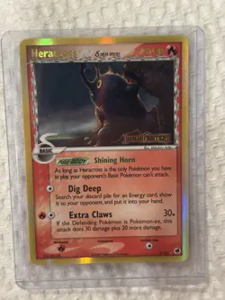 Pokemon Heracross Reverse Holo Stamped Dragon Frontiers Rare Card 3/101 NM/LP - Image 1
