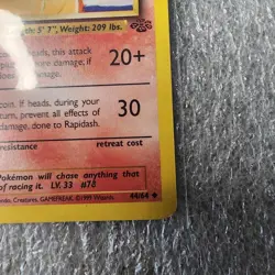 POKEMON 1999 RAPIDASH 44/64 TRADING CARD - Image 4