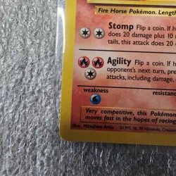 POKEMON 1999 RAPIDASH 44/64 TRADING CARD - Image 5