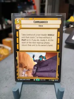 Star Wars Unilimited Jump To Lightspeed ~ Commandeer Rare NM+ - Image 1