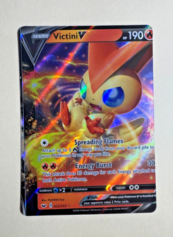 MAJOR MISCUT Victini V 025/202 Pokemon Error Card White Dot Card Bleed NM - Image 4