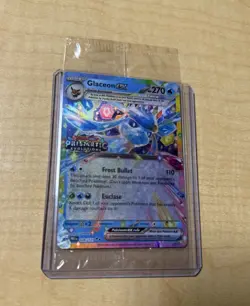 Glaceon EX 026/131 Prismatic Evolutions Stamped Surprise Box Promo Card SEALED - Image 1