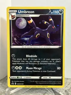 Pokemon TCG Umbreon SWSH129 Holo Black Star Promo Card - Image 1