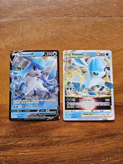 Glaceon Vstar SWSH197 And Glaceon V SWSH196 Lot Of 2 Pokemon Cards - Image 1