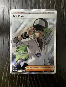 Pokemon TCG Black Bolt N's Plan 163/086 Full Art Ultra Rare Card English Edition - Image 1