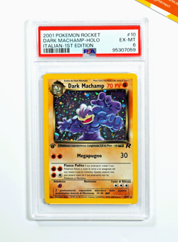 Pokemon PSA 6 Dark Machamp #10 1st Edition Holo Team Rocket 2001 Italiano - Image 1