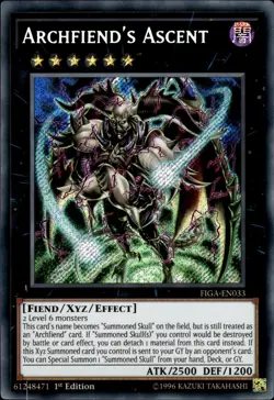 Archfiend's Ascent - Secret Rare 1st Edition FIGA-EN033 - NM - YuGiOh - Image 1