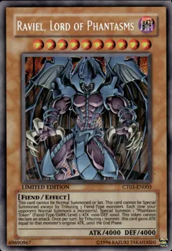 Raviel, Lord Of Phantasms - Secret Rare Limited Edition CT03-EN003 - LP - YuGiOh - Image 1