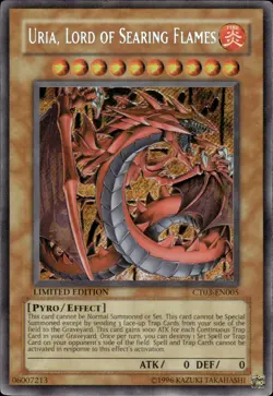 Uria, Lord Of Searing Flames - Secret Rare Limited Ed. CT03-EN005 - MP - YuGiOh - Image 1