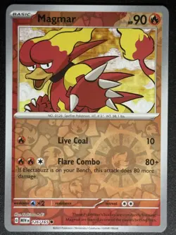 Magmar #126/165 Reverse Holo SV: Scarlet & Violet 151 Pokemon Card TCG - Image 1