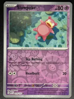 Slowpoke #079/165 Reverse Holo SV: Scarlet & Violet 151 Pokemon Card TCG - Image 1