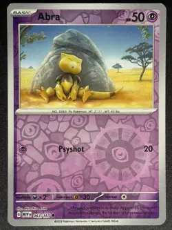 Abra #063/165 Reverse Holo SV: Scarlet & Violet 151 Pokemon Card TCG - Image 1