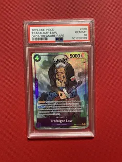 One Piece Trafalgar Law Alternate Art Treasure Rare English ST10-010 PSA 10 Card - Image 1