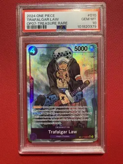 One Piece Trafalgar Law Alternate Art Treasure Rare English ST10-010 PSA 10 Card - Image 3