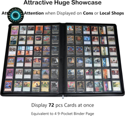 Premium 2300 Pockets Card Binder Large 36-Pocket 2000+ Ringless Trading Card Al - Image 3