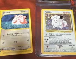 Clefairy Vintage Holo Pokemon Card Collection (5 Base Set 2 Holos, One Base Set) - Image 2