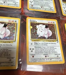 Clefairy Vintage Holo Pokemon Card Collection (5 Base Set 2 Holos, One Base Set) - Image 4