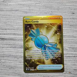 Rare Candy Trainer 256/198 Gold Hyper Rare Pokemon Card TCG Card Near Mint - Image 1