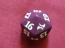 Magic The Gathering FATE REFORGED PURPLE D20 SPINDOWN DICE DIE MTG - Image 1