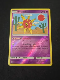 Solrock 62/168 Sun & Moon Celestial Storm Reverse Holo 2018 Pokemon TCG NM - Image 1