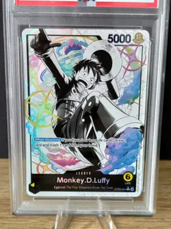 One Piece English ST29-001 Monkey D. Luffy Alternate Art Leader PSA 10 - Image 3