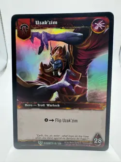 World of Warcraft TCG Elements Foil Hero Uzak'zim - Image 1