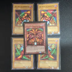 Yu-Gi-Oh! Exodia the Forbidden One 5-Card Lot, Mixed Sets: PGL2 and DB1. - Image 1