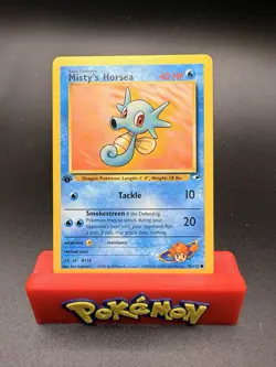 Pokemon Card 1st Edition Gym Heroes Set Misty's Horsea 86/132 - NM-Mint - Image 1