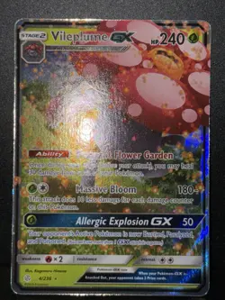 Vileplume GX 4/236 SM Cosmic Eclipse Rare GX Holo Holo Pokemon Card LP - Image 2