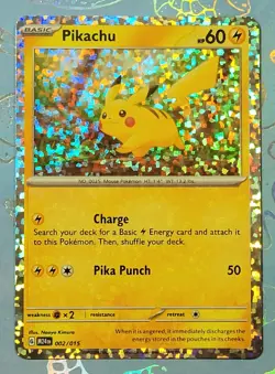 Pikachu 002/015 M24 McDonald's Pokemon Card MINT (Fresh Pull 2026) + Holo Bleed - Image 1
