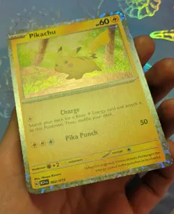 Pikachu 002/015 M24 McDonald's Pokemon Card MINT (Fresh Pull 2026) + Holo Bleed - Image 4