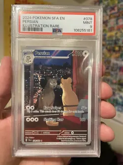 Pokemon Persian Illustration Rare #078 2024 Shrouded Fable PSA 9 MINT - Image 1