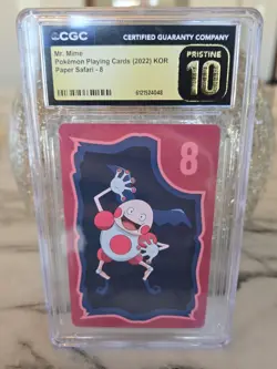 Mr. Mime CGC 10 Pristine | 2022 Korean Pokemon Playing Card | Paper Safari 8 | - Image 1