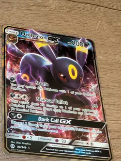 Pokemon Umbreon GX 80/149 Sun & Moon Base Set LP - Image 2