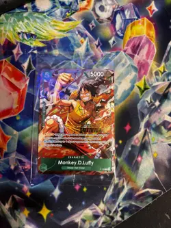 Monkey.D.Luffy P-135 Winner Stamp OP16 Pre-Release Event Promo Card Sealed OPTCG - Image 1