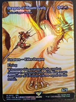 Dragon of Mount Gulg - Ancient Copper Dragon Final Fantasy Foil Playtest Card - Image 1