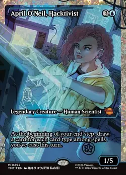 April O'Neil, Hacktivist (0292 Showcase Foil) Teenage Mutant Ninja Playtest Card - Image 1