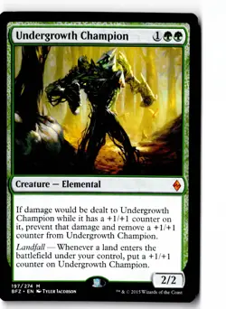 Undergrowth Champion 197 Mythic Battle for Zendikar Magic: The Gathering LP - Image 1