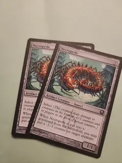 2X Scars of Mirrodin Necropede MTG Magic the Gathering NM - Image 1