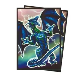 50ct Max Protection Standard Size Standard MTG Sleeves - Robo Fury Dragon Blue - Image 1